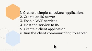 Create a  Windows communication foundation (WCF) service and host it to IIS