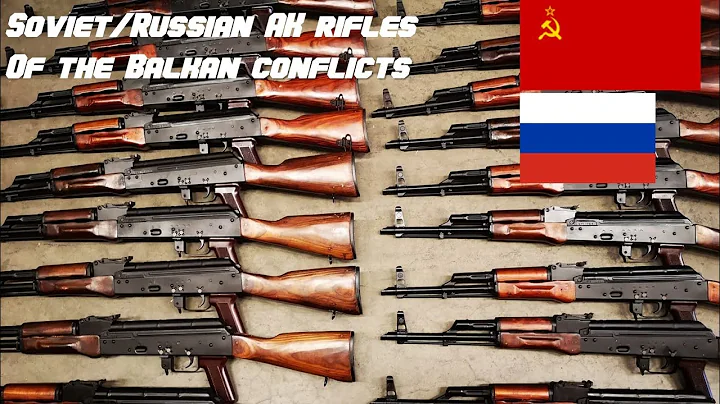 Soviet / Russian AKM, AKS74, AKS74U, AKS47 Kalashnikov rifles of the Balkan conflicts.