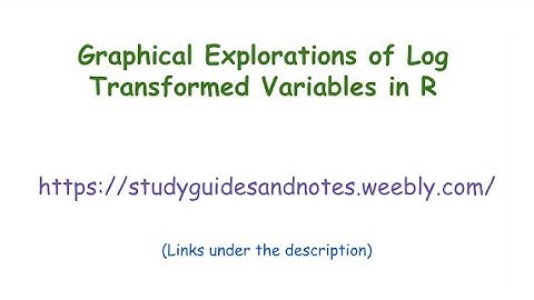 Graphical Explorations of Log Transformed Variables in R