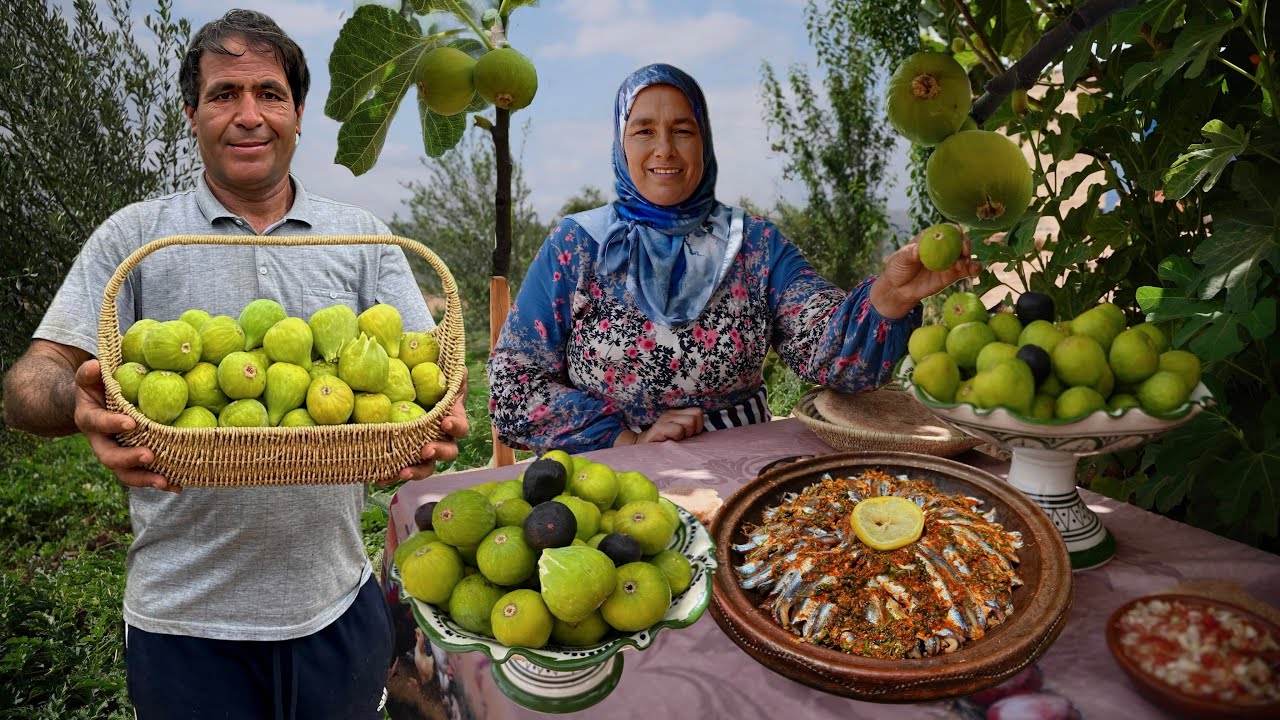 جني فاكهة الباكور الطازجة و تلقيح الكرموس بطريقة تقليدية