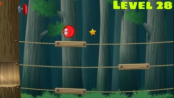 Red Ball 4 - Chapter 2 Deep Forest - Level 28 Walkthrough Gameplay