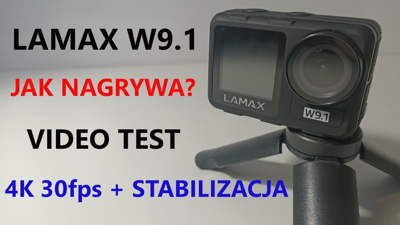 Lamax W9.1 Caméra sport 4K, avec trépied, étanche, accéléré