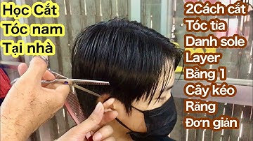 2 Cách Tỉa, Với 1 Cây Kéo Răng. Cách Cắt Kiểu Tóc Tỉa Danh Sole(layer)Hàn Quốc NTN. Học Cắt Tóc Nam