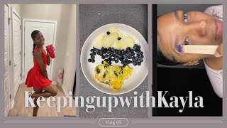 WEEKLY VLOG Productive day at home gym sessions I tried waxing my eyebrows at home