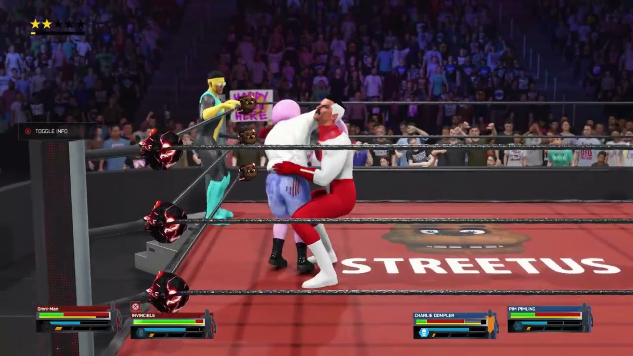 WWE 2K25 Season 6 Part 15 Sped SLam PPV Title unification Smiling freinds vs invincible and omni man