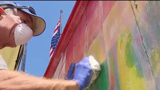 Police investigating after hateful graffiti left on rainbow fence in Scripps Ranch | NBC 7 San Diego