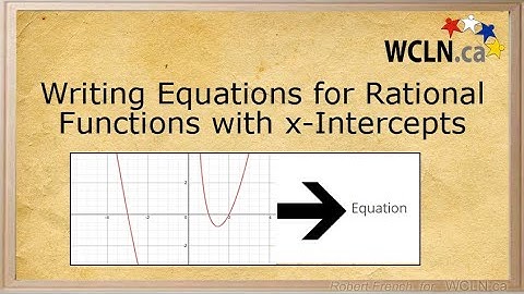 WCLN - Math - Writing Equations for Rational Functions (x-intercepts)