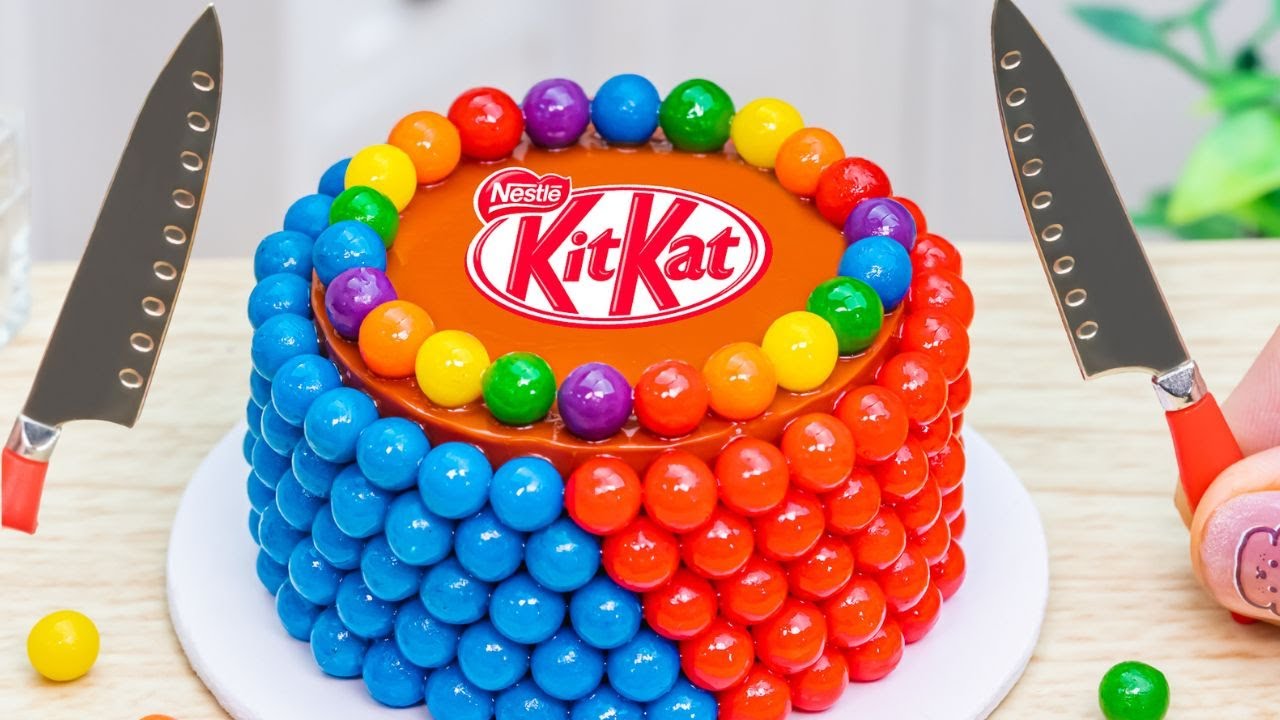 Satisfying Video l Unicorn Cake | How to make Cake Rainbow with Stress Balls & Polish Cutting ASMR