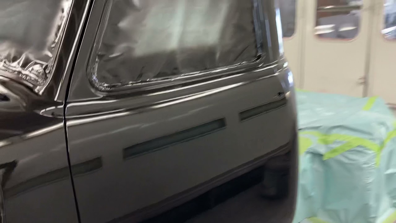 1949 Chev cab painted with an anest iwata and SPI Universal clear.