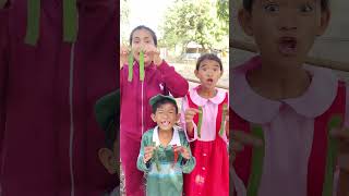 Cute Doll pranks sour candy🤣😂#shorts