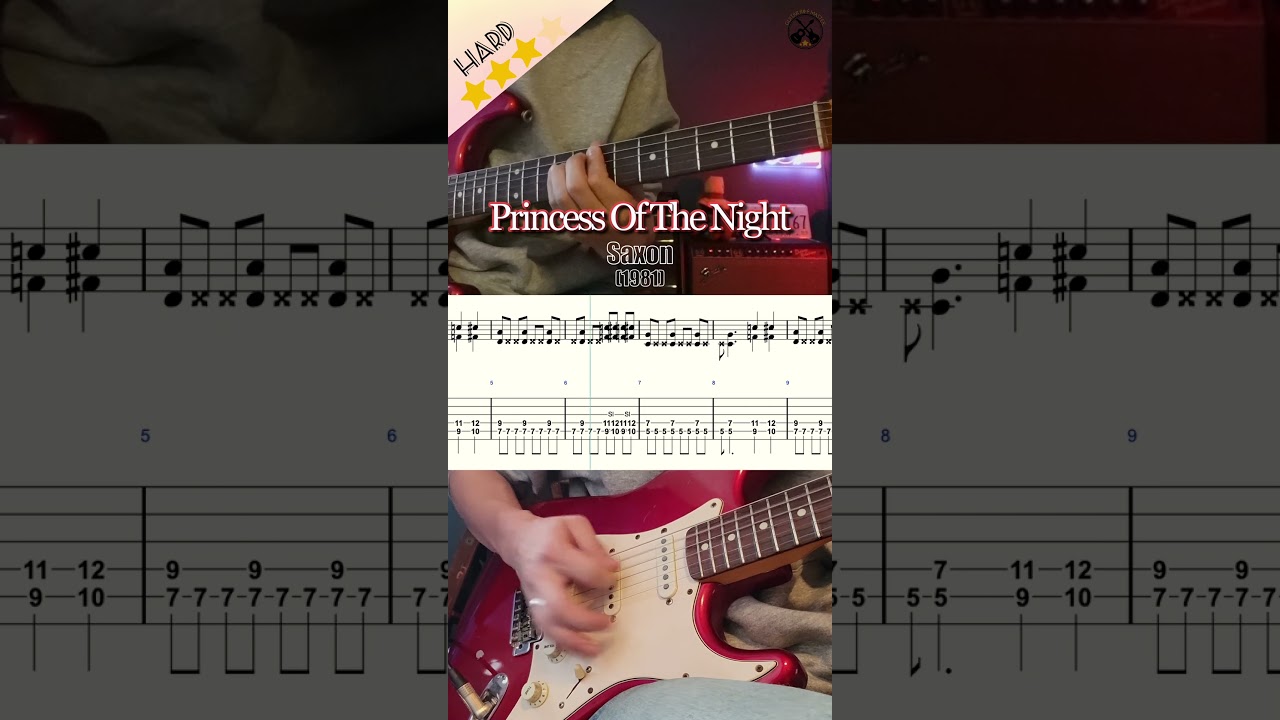 Princess Of The Night -Saxon- guitar riff(+TAB) 