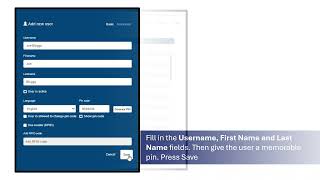 Enrolling New Users with Pins