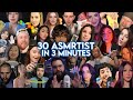 Asmr  30 asmrtist in 3 minutes  fast asmr compilation