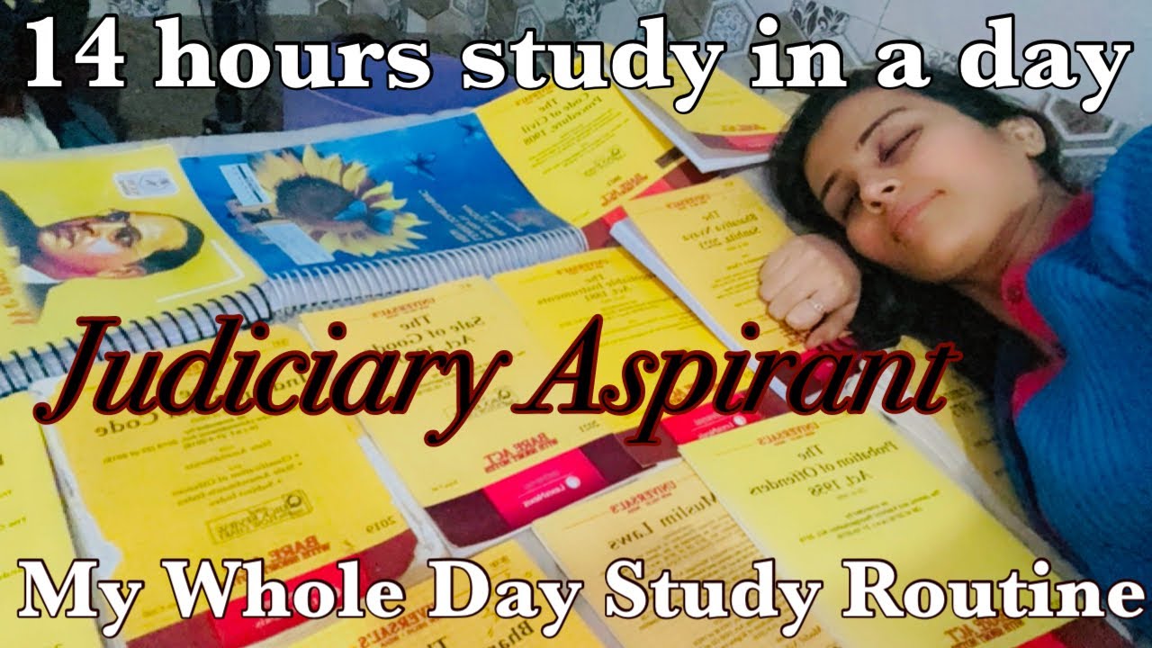 Judiciary aspirant vlog | 📚👩‍⚖️| 14 hours Study routine 😊