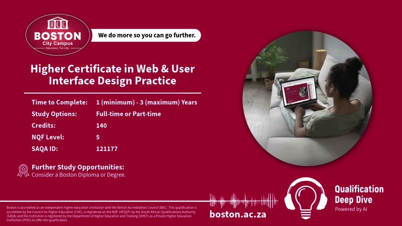 Deep Dive: Higher Certificate in Web & User Interface Design Practice