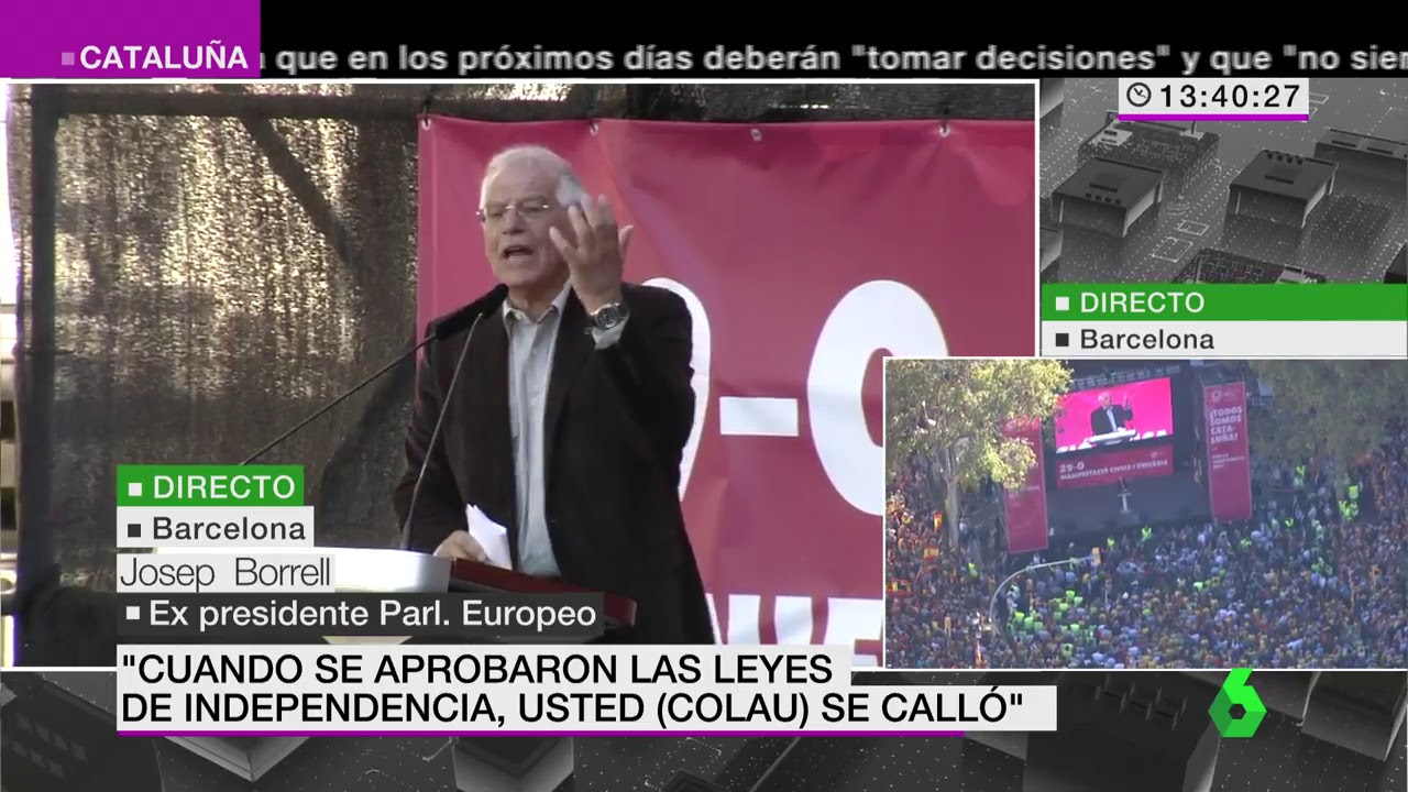 Discurso de Josep Borrell (castellano) en #TotsSomCatalunya