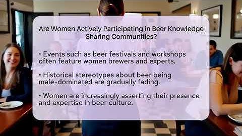Are Women Actively Participating in Beer Knowledge Sharing Communities? | The Pint Guy