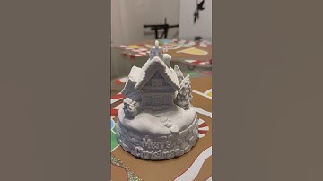 Snow globe 3d printed.