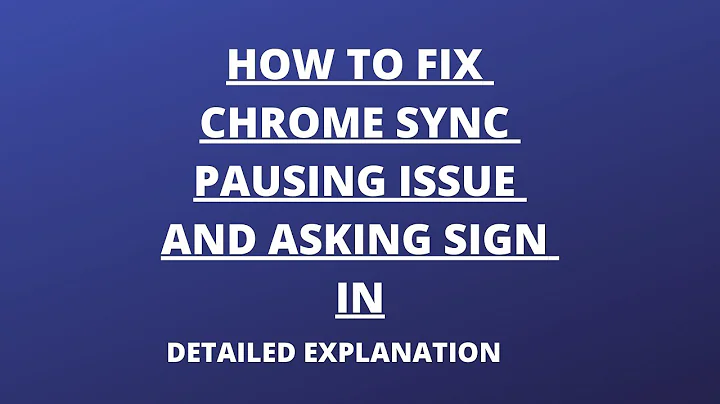 How To Fix Chrome Sync Pausing And Asking To Sign In | Chrome Sync Pausing Issue And Solution |