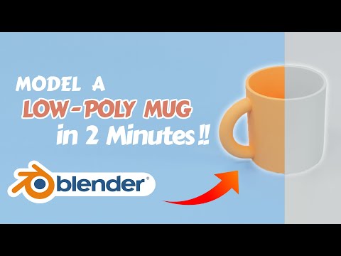 Low-Poly Mug Beginner Tutorial | Blender | Full Version