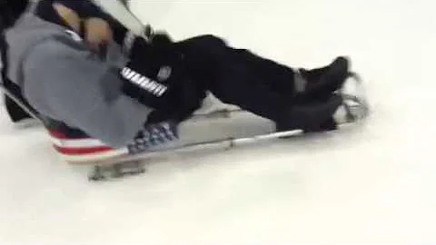 Pat Mcilvain skating around the ice in Raleigh, NC