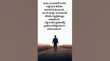 మనం ఎంచుకునే దారిని#motivation #quotes #telugu #shots #video