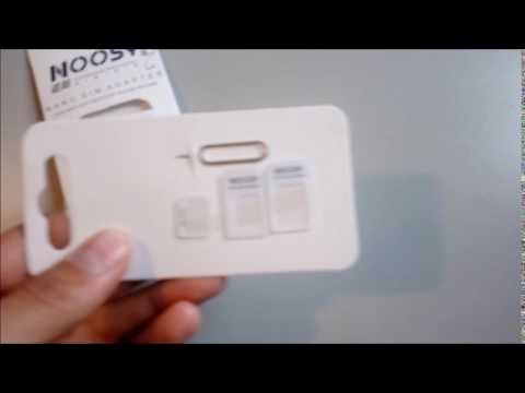 3 in 1 NOOSY Nano Sim Adapter ( Micro Sim + Nano Sim  -  WHITE