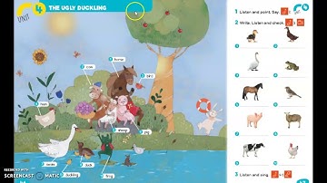 Listen and point.Say