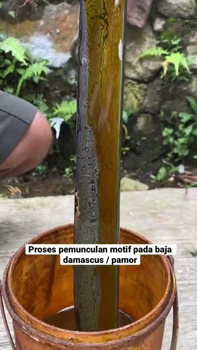 Cara memunculkan motif baja damascus / pamor #damascus