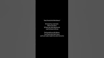 Thumbnail of Don't punish me with silence 💔 #poetry #quotes #love #poem #heartfeltpoem