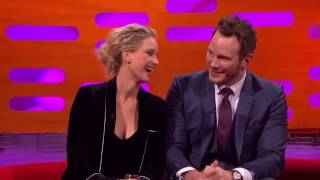 Дженнифер Лоуренс о поцелуях в её фильмах (Graham Norton Show)