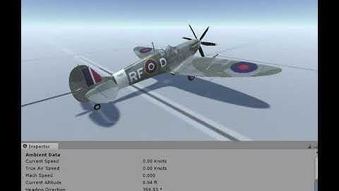 Silantro Unity3d Flight Simulator : Spitfire Flight Test