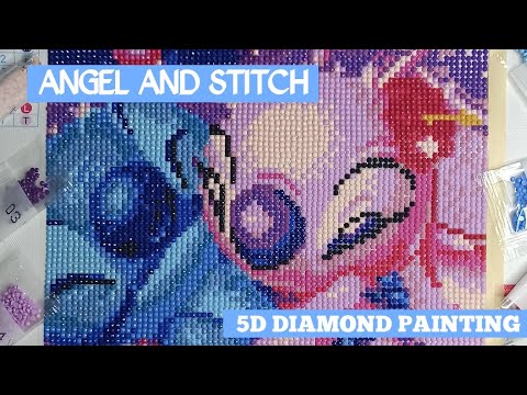 DIAMOND PAINTING  ANGEL AND STITCH 