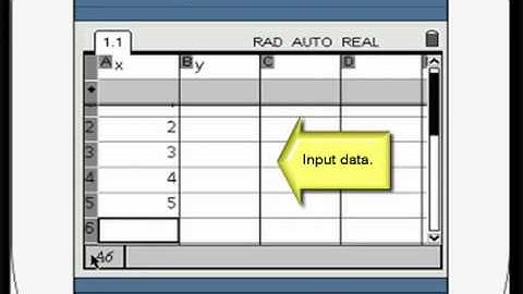 TI-Nspire Mini-Tutorial: Graphing a Scatterplot