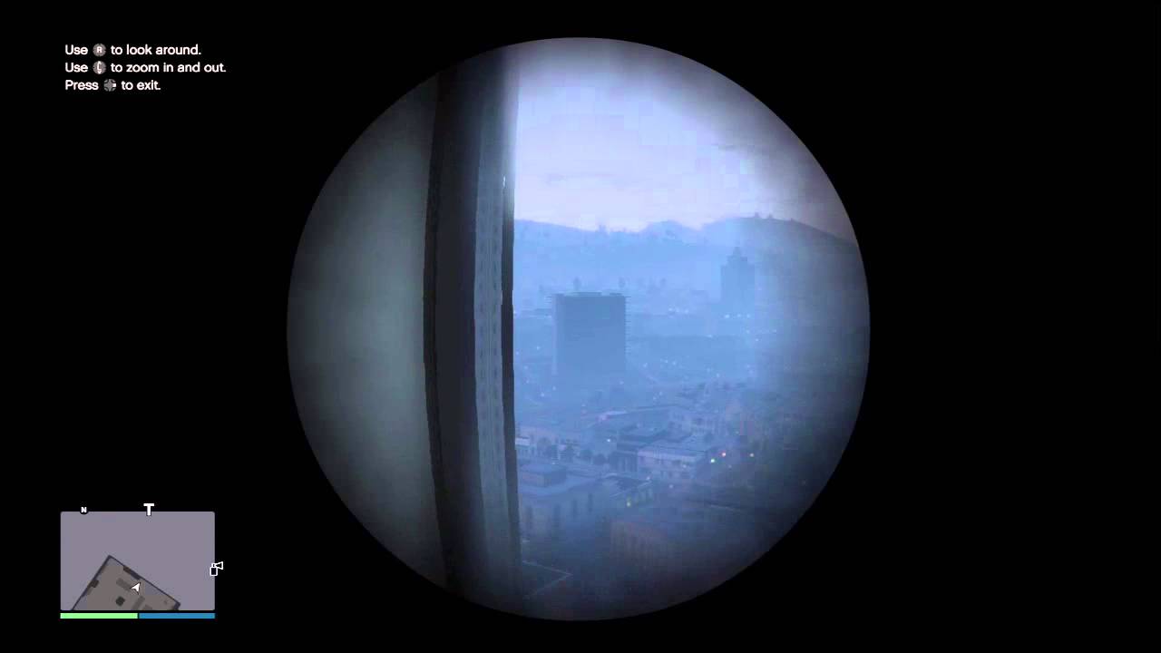 looking through a telescope