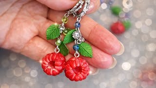 Realistic Raspberry Earrings from Polymer Clay – They Look Almost Real