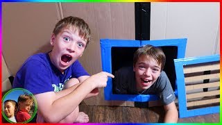 Box Fort Prison! Underground Maze and Escape Room! / Steel Kids