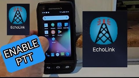 ECHOLINK - ENABLE PTT , ANDROID DEVICE ( F10)