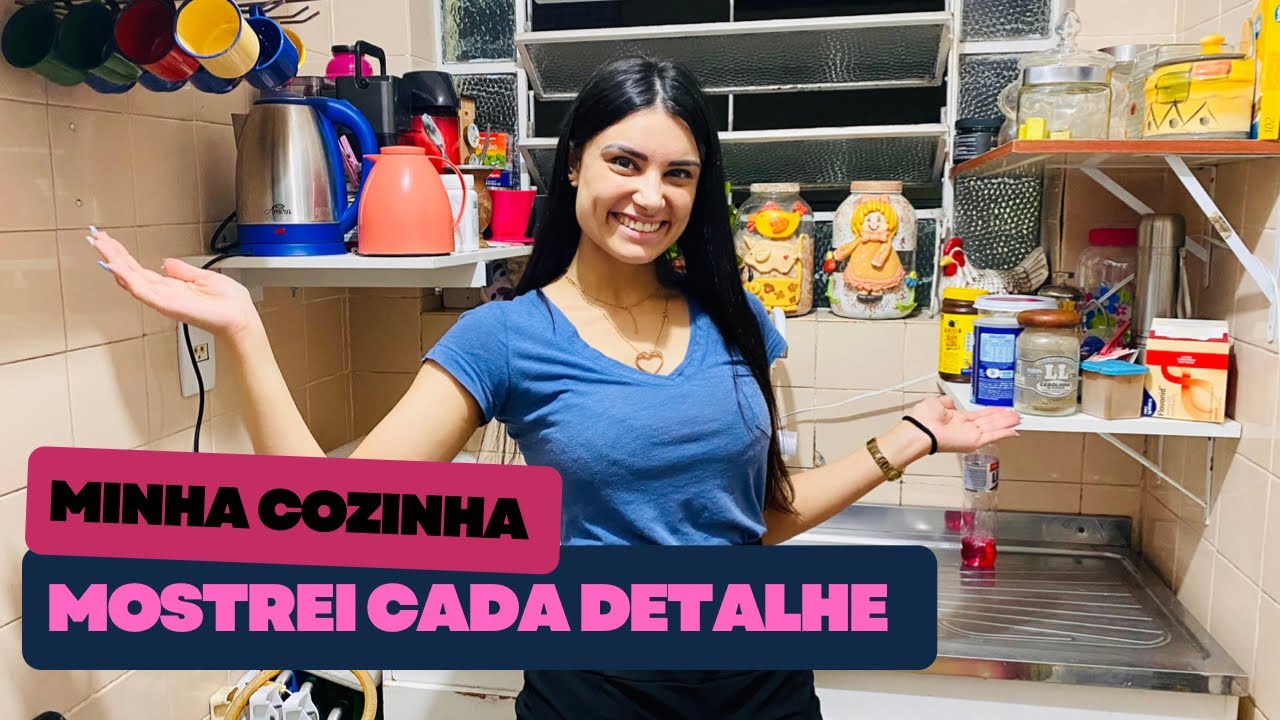 TOUR COMPLETO PELA MINHA COZINHA | ELA É BEM SIMPLES E PEQUENA - YouTube