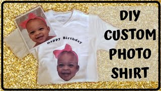 DIY Custom Photo Shirt | How to Put Any Picture on Shirt for Free Using Saran Wrap