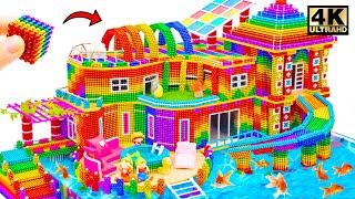 DIY  How To Build Amazing Water Park Villa With Super Fun Slide From Magnetic Balls (Satisfying)