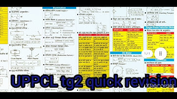 #UPPCL tg2 quick revision formula chart# UPPCL tg2 exam date important formula