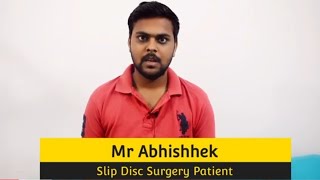 Slip Disc Surgery- Happy Patient Testimonial. (Disc prolapse\/Disc herniation\/ Lumbar PIVD operation)