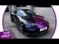 Porsche 911 Turbo Cab wrapped Gloss Purple with Gloss Gold