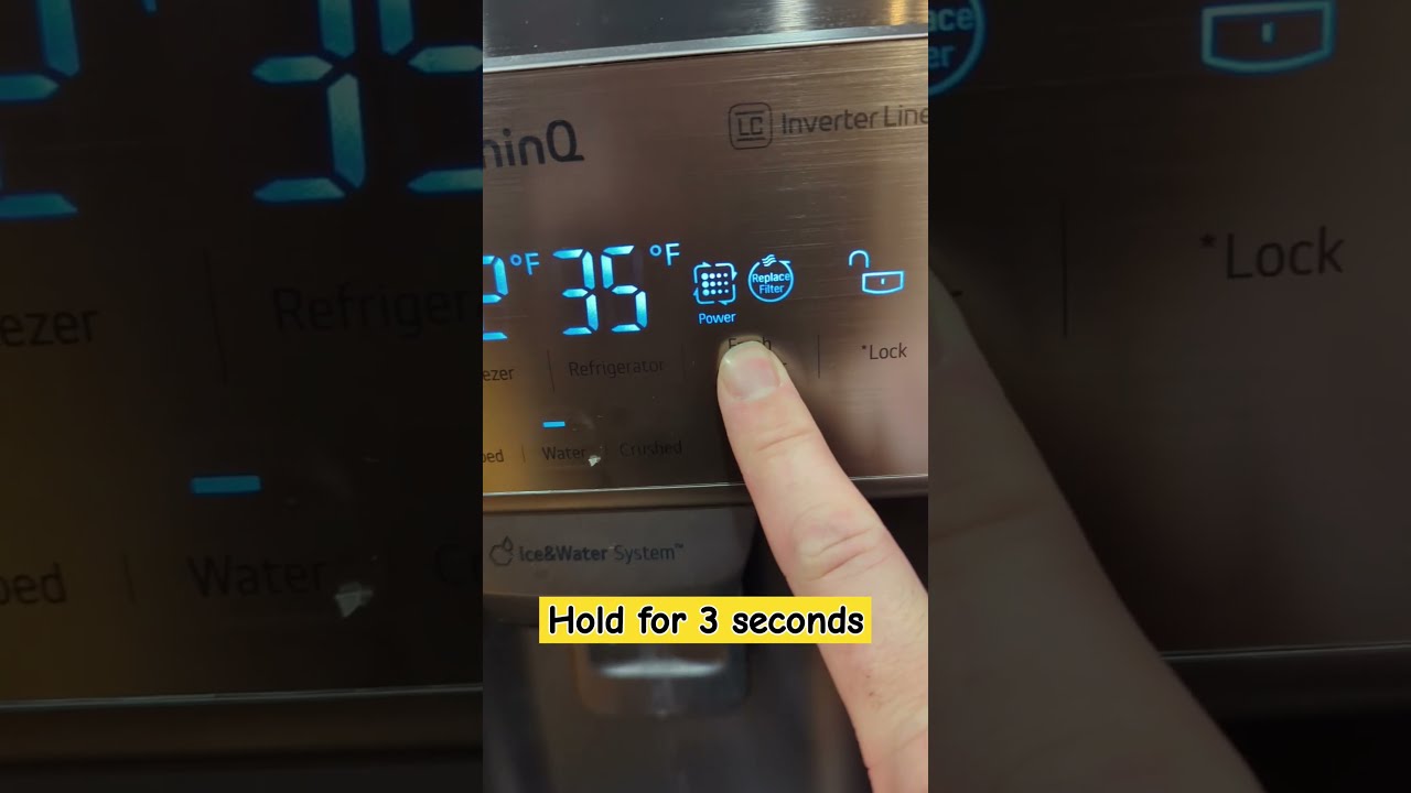 How To Reset Water Air Filter Light On LG ThinQ Refrigerator Lgrefrigerators Lgkitchen Diy