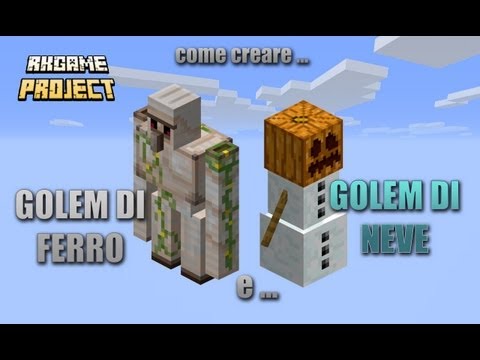 Video: Come Creare Golem Di Ferro E Neve In Minecraft