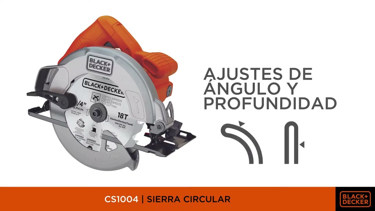 Sierra Circular Mano Black Decker 185mm 1400w Cs1004 1 Disco