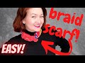 How to braid a scarf. Neck scarf style step by step tutorial.