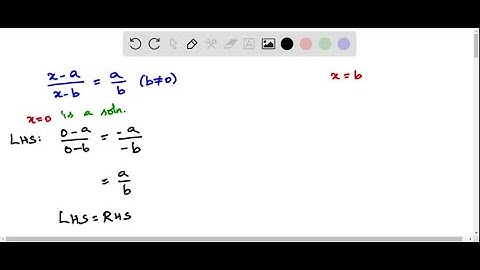 1-8 Determine whether the given value is a solution of the equation. [ x-a/x-… ]