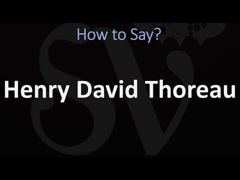 Henry David Thoreau를 어떻게 발음합니까? (바르게)